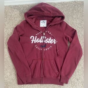 Y2K hollister mulberry zip up hoodie sweater grunge